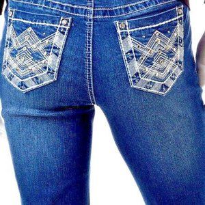 Earl Jean Skinny Stretch Zig Zag Bling Jeans Size 22W NEW